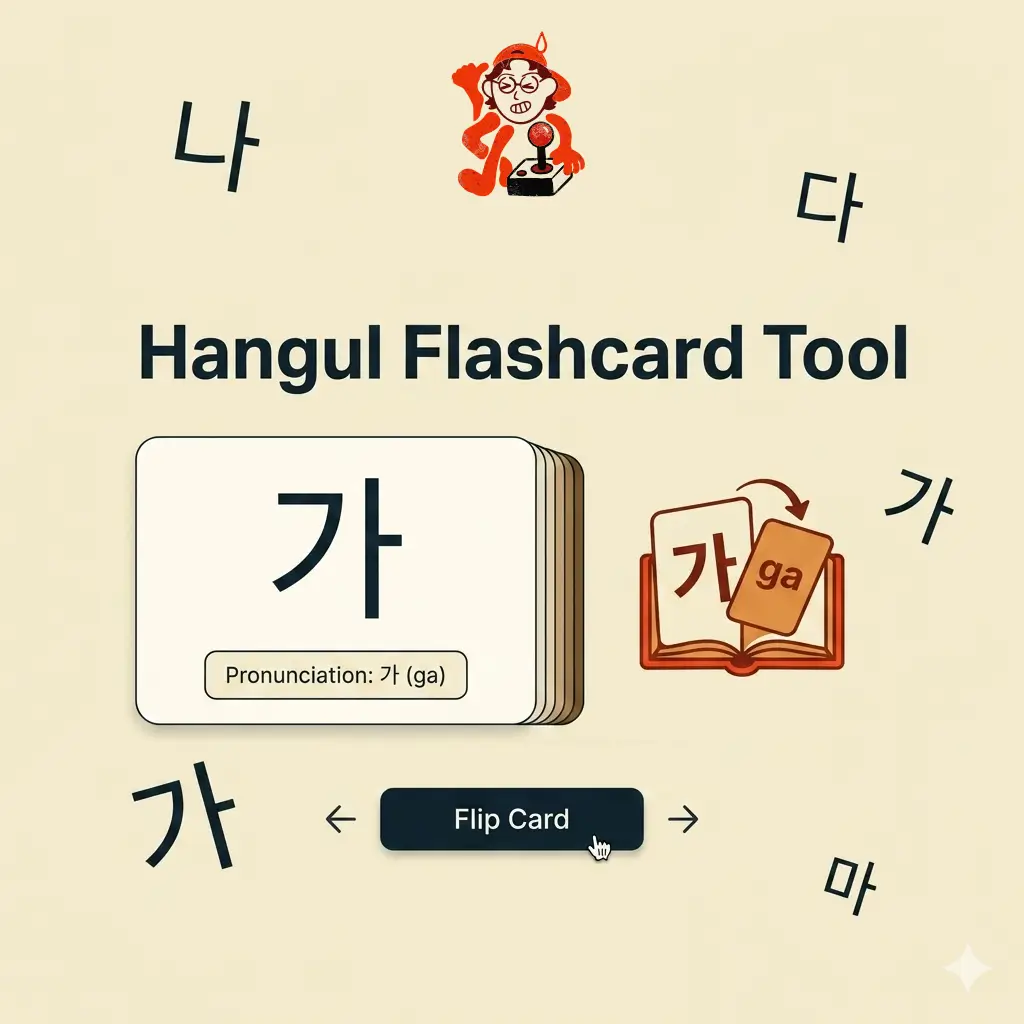 Hangul flashcard tool