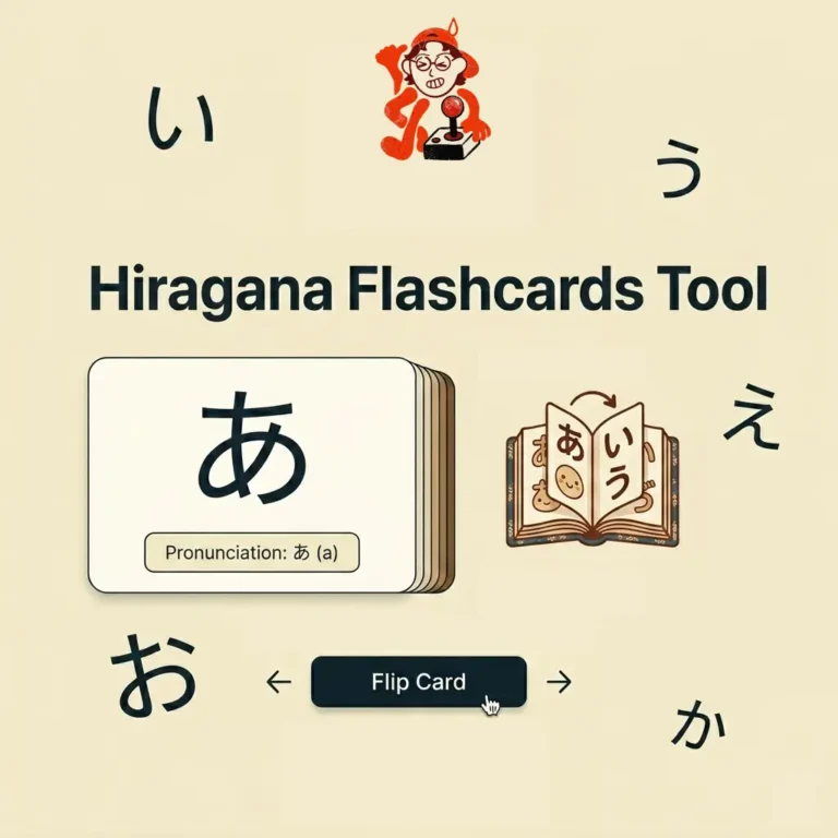 Hiragana FlashCards tool